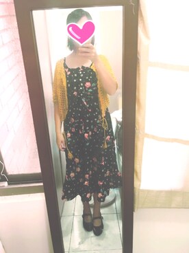 「dazzlin（ダズリン）のアイテム（ワンピース、ブラック系）」を使った、アンナさん（レディース・162cm）の秋コーディネート