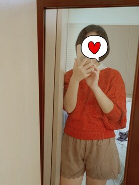 「INGNI（イング）のアイテム（その他トップス、レッド系）」を使った、アンナさん（レディース・162cm）の冬コーディネート