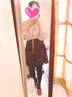 「evelyn（evelyn）のアイテム（スカート、その他）」を使った、アンナさん（レディース・162cm）の冬コーディネート