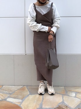 「NIKE（ナイキ）のナイキ エア マックス 95 プレミアム コントラスト ウィメンズシューズ / NIKE AIR MAX 95 PREMIUM CONTRAST（スニーカー）」を使った、HARUKAさん（レディース・159cm）の春コーディネート