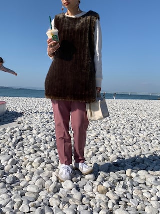 6（ロク）の「＜6(ROKU)＞FAKE FUR VEST/ベスト（ベスト）」 - WEAR