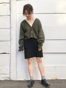 kastane モヘアニットショートカーディガン モヘアニットショートカーディガンを使ったショップスタッフの人気