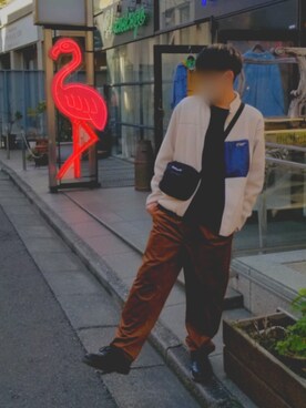 「CONVERSE（コンバース）のアイテム（ショルダーバッグ）」を使った、yuuuuuto1120さん（メンズ・170cm）の冬コーディネート
