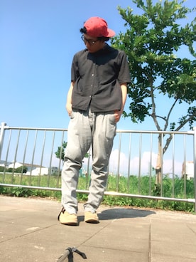 「nonnative(ノンネイティブ)のアイテム(パンツ)」を使った、ryokiyotaさん(メンズ・175cm)の夏コーディネート