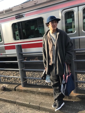 「クリスマス」｜「アイテム（キャップ）」を使った、ryokiyotaさん（メンズ・175cm）の冬コーディネート