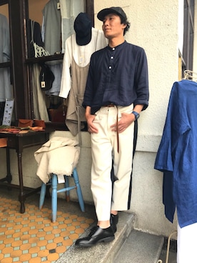 「MARNI（マルニ）のアイテム（パンツ）」を使った、ryokiyotaさん（メンズ・175cm）の夏コーディネート
