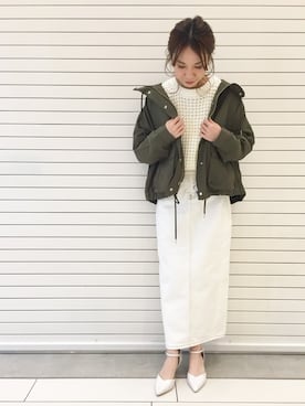 「アパートバイローリーズ」｜「アイテム（マウンテンパーカー）」を使った、ゆいぴさん（レディース・154cm）の冬コーディネート