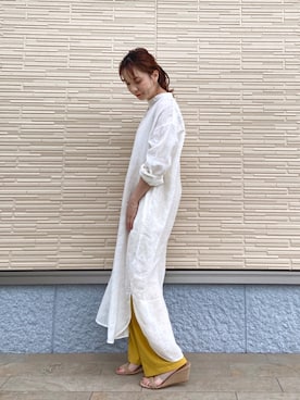 「A part by（アパートバイ）のアイテム（シャツワンピース）」を使った、ゆいぴさん（レディース・153cm）の春コーディネート
