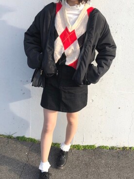 「SpRay（スプレイ）のアイテム（ブルゾン）」を使った、malさん（レディース・165cm）の秋コーディネート
