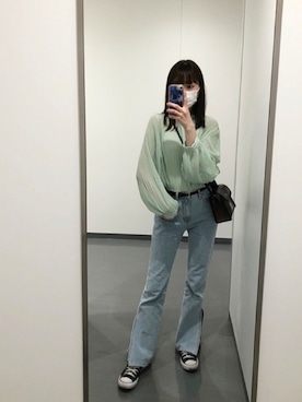 「CONVERSE（コンバース）のconverse（コンバース） ALL STAR OX（オールスターOX）（スニーカー）」を使った、malさん（レディース・165cm）の春コーディネート