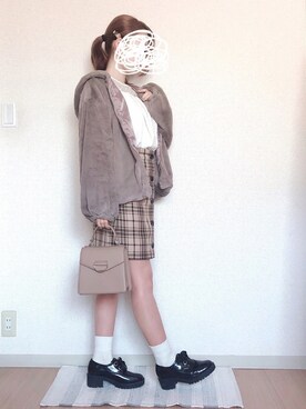 「moment+」｜「アイテム（ブルゾン）」を使った、なんさん（レディース・154cm）の秋コーディネート