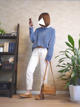 「MERVEILLE H.（メルベイユアッシュ）のアイテム」を使った、Milky*さん（レディース・160cm）の冬コーディネート