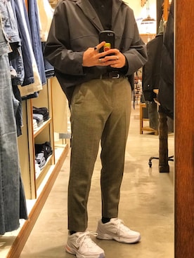 「シック」｜「アイテム（ブルゾン）」を使った、ひでさん（メンズ・177cm）の冬コーディネート