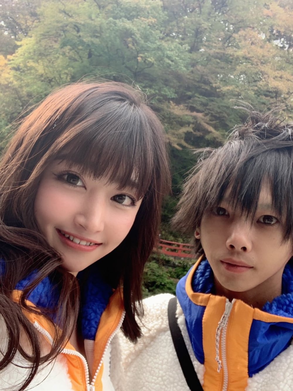「やっぱりストリートが好き、こうようをみにいこうよう。、ナイキ、フリース、ペアルック、シミラールック」｜「NIKEの【NIKE】ナイキHEハーフジップフーディウィンター（その他アウター、ベージュ系）」を使った、たつたろ【相互フォロー】さん（メンズ・160cm）の秋コーディネートの1枚目の写真