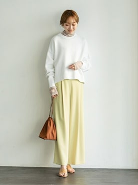 「Noble（ノーブル）のアイテム（ニット/セーター）」を使った、noble_natsuさん（レディース・163cm）の冬コーディネート