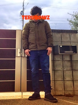 「クラークス」｜「アイテム（アナログ腕時計）」を使った、TERUZさん（メンズ・170cm）の冬コーディネート