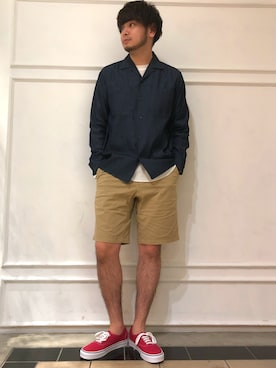 「SHARE PARK（シェアパーク）のアイテム」を使った、SUKOTAROさん（メンズ・180cm）の春コーディネート