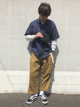 「SHARE PARK（シェアパーク）のアイテム」を使った、SUKOTAROさん（メンズ・180cm）の春コーディネート