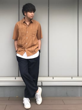 「SHARE PARK（シェアパーク）のアイテム」を使った、SUKOTAROさん（メンズ・180cm）の春コーディネート