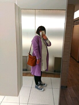 「パーカーワンピ」｜まどちゃんさん（レディース・175cm）の春コーディネート