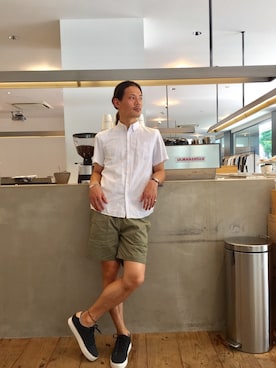 「Saturdays NYC（サタデーズ ニューヨークシティ ）のアイテム（スニーカー）」を使った、masachikaさん（メンズ・180cm）の夏コーディネート