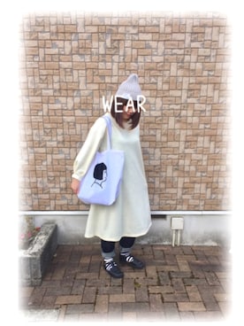 「YAECA」｜「アイテム（ワンピース/ドレス）」を使った、みぃさん（レディース・156cm）の春コーディネート
