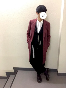 「JOHN LAWRENCE SULLIVAN（ジョンローレンスサリバン）のアイテム（ダウンジャケット/コート）」を使った、うぃる*下北*古着*Zara  さん（メンズ・172cm）の冬コーディネート
