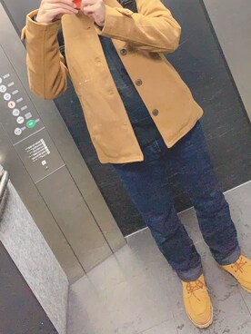 「BEN DAVIS（ベンデイビス）のアイテム（スウェット）」を使った、harutoさん（メンズ・175cm）の冬コーディネート