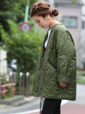 「キルティングコート」｜MATSUURAさん（レディース・162cm）の秋コーディネート