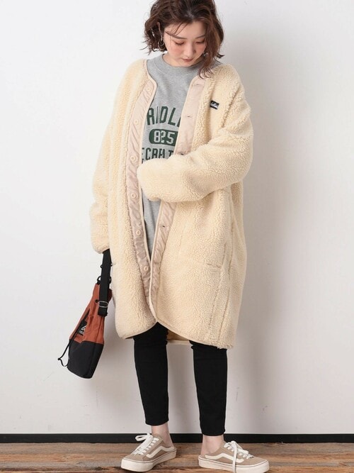 フリークスストア WILD THINGS ボアノーカラーロングコート ゆったり FREAK'S STORE（フリークスストア）の「【WEB限定】WILD THINGS