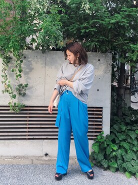 「アイテム（イヤリング）」を使った、杉本実穂さん（レディース・161cm・20代）の春コーディネート