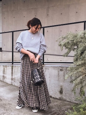 「forte_forte（フォルテフォルテ）のアイテム」を使った、杉本実穂さん（レディース・161cm）の秋コーディネート