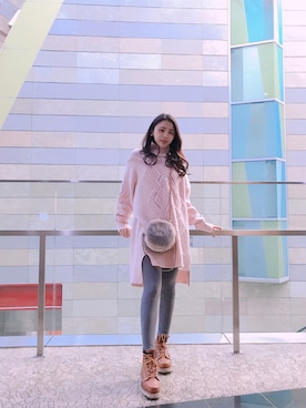 「Thorogood（ソログッド）のアイテム」を使った、황자현さん（レディース・162cm）の冬コーディネート