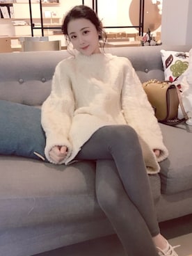 황자현さん（レディース・162cm）の冬コーディネート