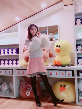 황자현さん（レディース・162cm）の冬コーディネート