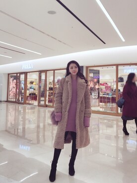 ピンク系のアイテムを使った ニットワンピース の人気ファッションコーディネート 地域 韓国 Wear