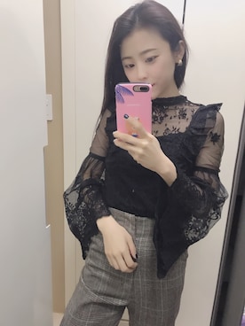 황자현さん（レディース・162cm）の冬コーディネート