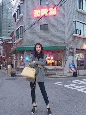 황자현さん（レディース・162cm）の春コーディネート