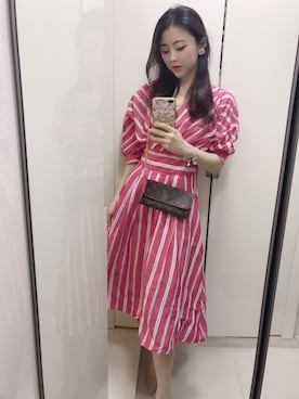 リネンカシュクールワンピースを使った人気ファッションコーディネート Wear