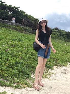 황자현さん(レディース・162cm)の夏コーディネート