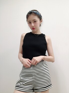 バリエーションプリントブルマショートパンツを使った人気ファッションコーディネート Wear