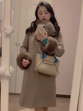 황자현さん（レディース・162cm）の冬コーディネート