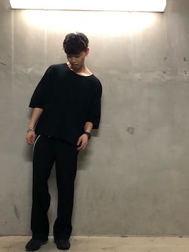 「PLEATS PLEASE（プリーツプリーズ）のアイテム」を使った、ryosukeさん（メンズ・170cm）の夏コーディネート