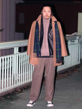 「JOURNAL STANDARD（ジャーナルスタンダード）のアイテム（ライダースジャケット）」を使った、KAZUさんさん（メンズ・179cm）の秋コーディネート