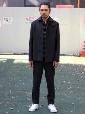 「JOURNAL STANDARD（ジャーナルスタンダード）のアイテム（ピーコート）」を使った、KAZUさんさん（メンズ・179cm）の秋コーディネート