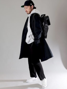 「JERZEES（ジャージーズ）のアイテム」を使った、KAZUさんさん（メンズ・179cm）の冬コーディネート