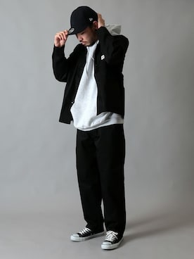 「JERZEES（ジャージーズ）のアイテム」を使った、KAZUさんさん（メンズ・179cm）の冬コーディネート
