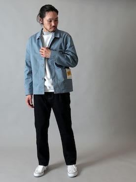 「JERZEES（ジャージーズ）のアイテム（スウェット）」を使った、KAZUさんさん（メンズ・179cm）の冬コーディネート