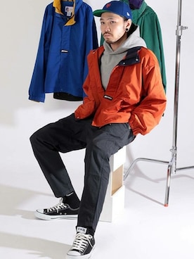 「RUSSELL（ラッセル）のアイテム」を使った、KAZUさんさん（メンズ・179cm）の春コーディネート