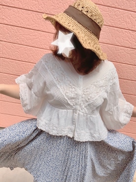 「Crisp（クリスプ）のアイテム（帽子）」を使った、mikanさん（レディース・157cm）の春コーディネート